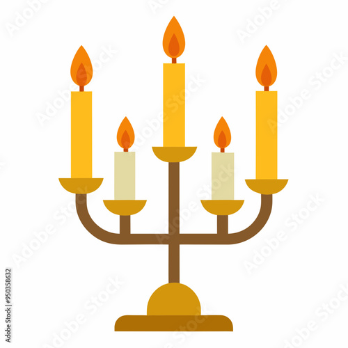 The candle holder on a white background