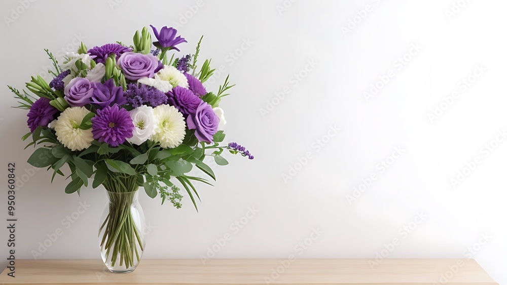 Beautiful purple and green flowers bouquet Beautiful purple and green flowers bouquet