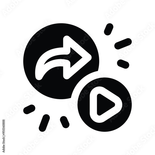 content sharing icon. vector glyph icon for your website, mobile, presentation, and logo design.
