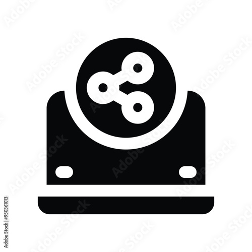 share post icon. vector glyph icon for your website, mobile, presentation, and logo design.