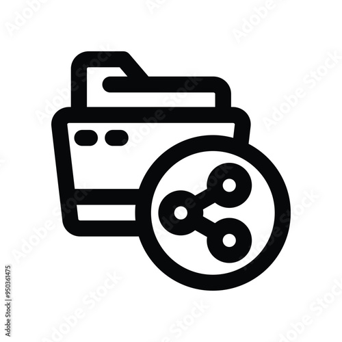 folder icon. vector line icon for your website, mobile, presentation, and logo design.