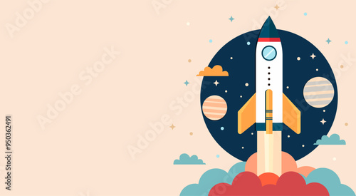 space launch. web template