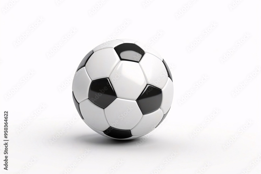 A classic black and white soccer ball, isolated on a white background. A classic black and white soccer ball, isolated on a white background.
