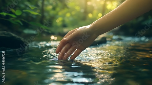 Hand in a Stream