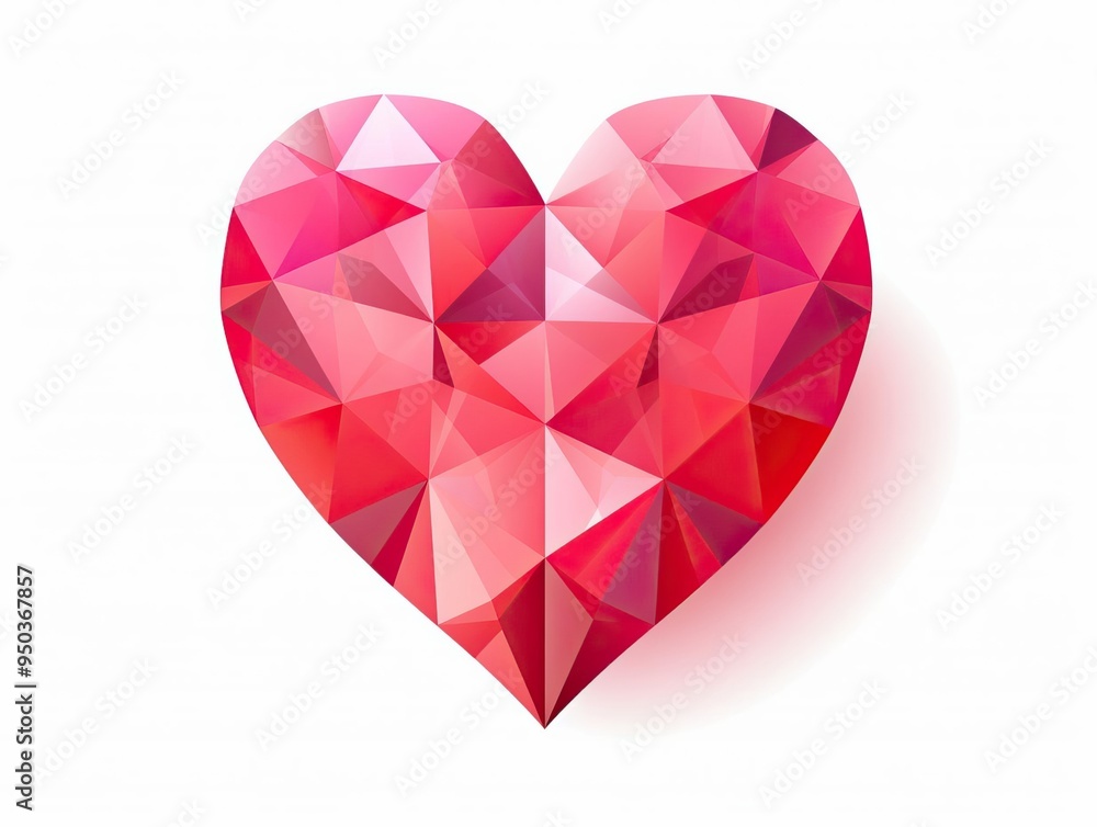 A vibrant geometric heart design, showcasing vivid red hues and a modern artistic style, perfect for love-themed projects. A vibrant geometric heart design, showcasing vivid red hues and a modern artistic style, perfect for love-themed projects.