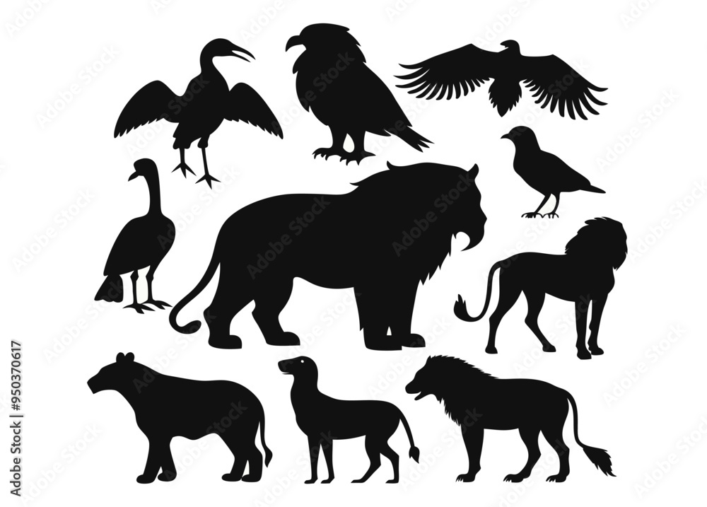 Fototapeta premium Animel Silhouette vector