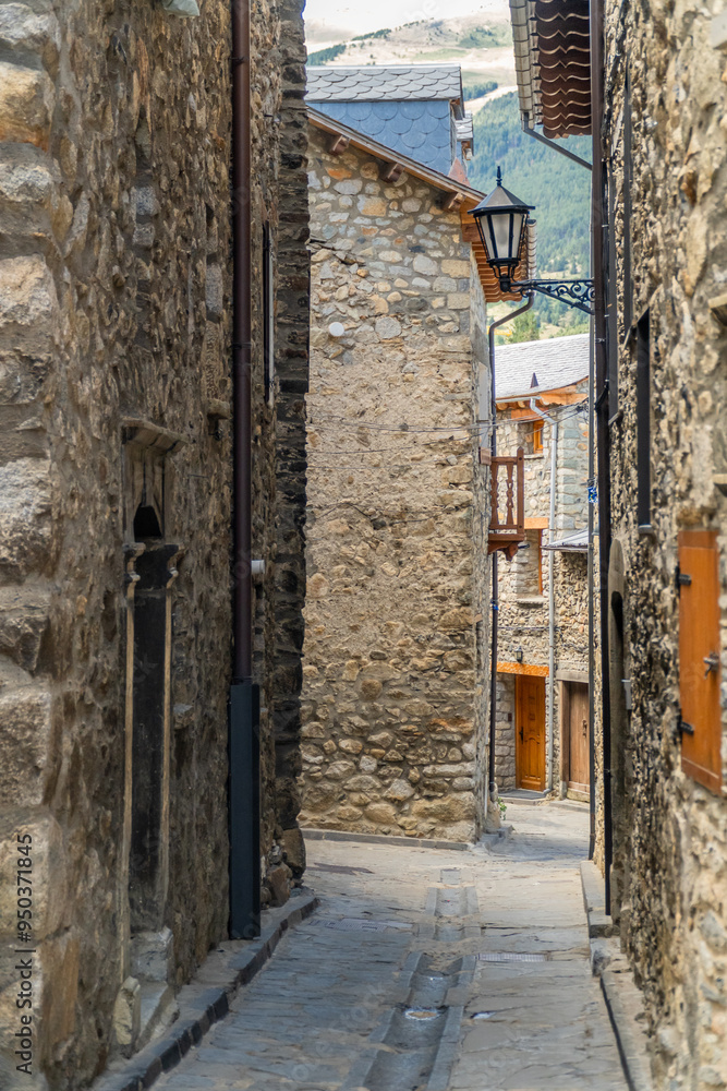 Houses and streets in Cerler old Pirineos town, Huesca (Spain) Houses and streets in Cerler old Pirineos town, Huesca (Spain)
