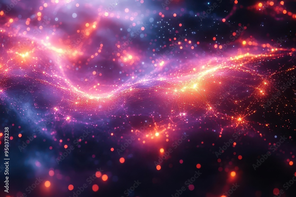 tangled web of glowing fiber optic cables data streams visualized as light pulses abstract tech background vibrant neon against deep space black tangled web of glowing fiber optic cables data streams visualized as light pulses abstract tech background vibrant neon against deep space black