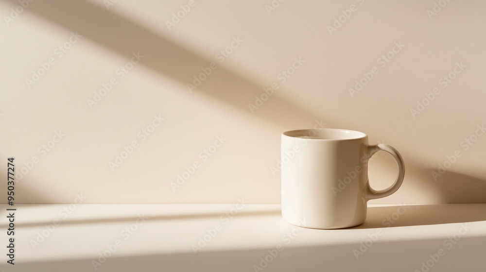 white coffee mug placed against a neutral background white coffee mug placed against a neutral background