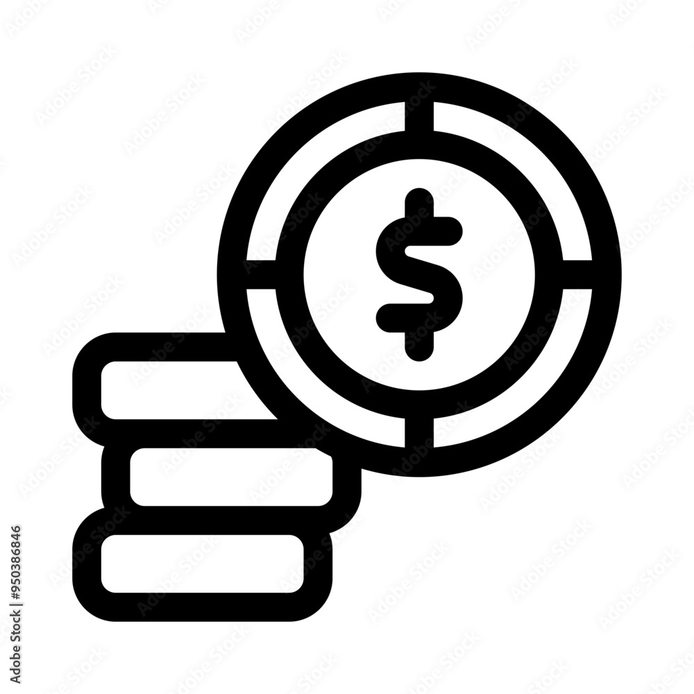 coin line icon coin line icon
