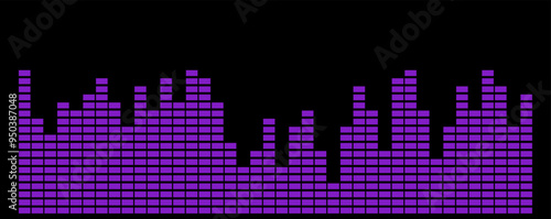  Audio Equalizer Display on Black Background
