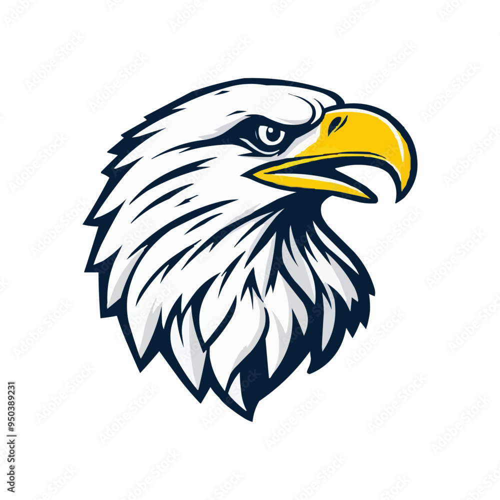 Fototapeta premium Eagle head vector logo, eagle icon, mascot illustration