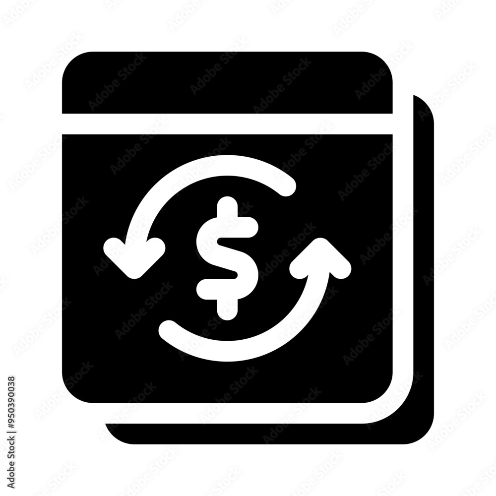 recurring billing glyph icon recurring billing glyph icon