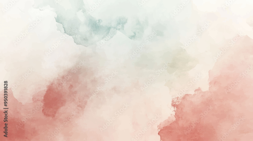 Obraz premium Abstract horizontal watercolor background. Hand drawn vector texture. Brush stroked painting pastel color watercolour