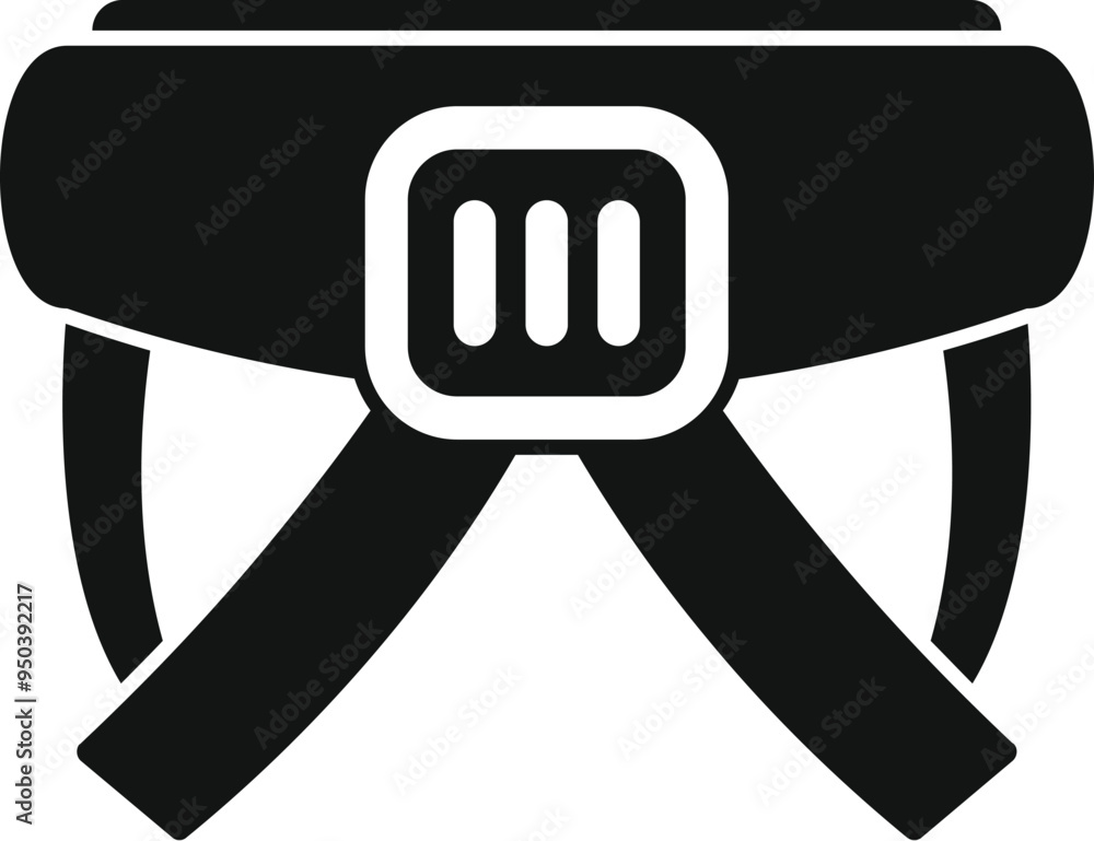 This black and white vector icon of a climbing harness is perfect for projects related to mountaineering, climbing, and outdoor adventure This black and white vector icon of a climbing harness is perfect for projects related to mountaineering, climbing, and outdoor adventure