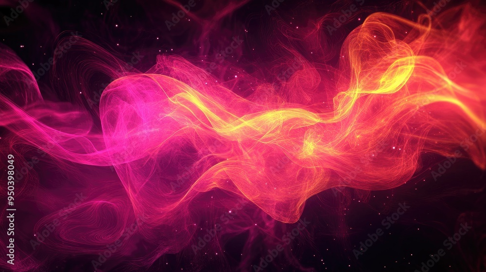 Ethereal glow emanating from abstract shapes Ethereal glow emanating from abstract shapes