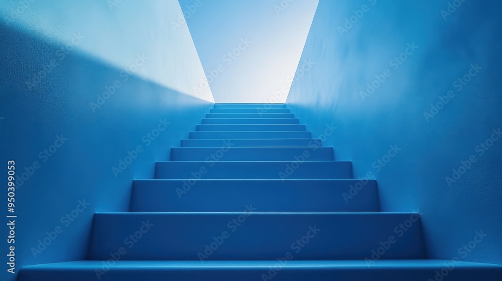 Minimalist Blue Staircase: A Modern Architectural Design Minimalist Blue Staircase: A Modern Architectural Design