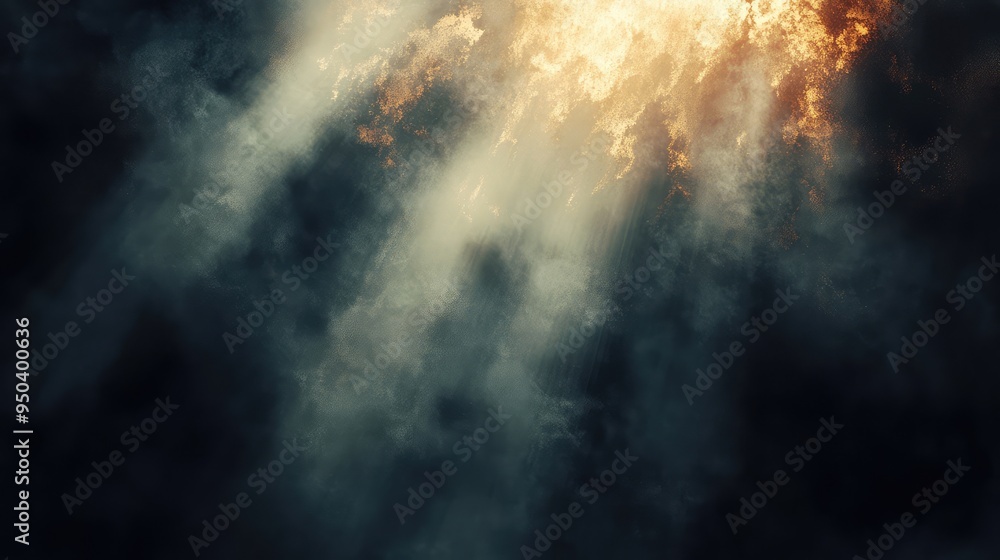 Fragments of Light: Bright, fragmented beams of light piercing through a misty, dark atmosphere, evoking a sense of mystery. Fragments of Light: Bright, fragmented beams of light piercing through a misty, dark atmosphere, evoking a sense of mystery.