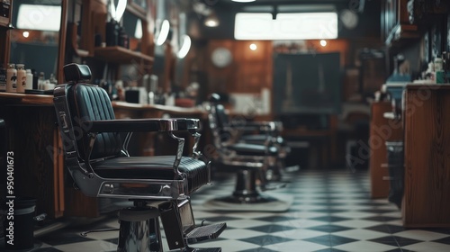 Vintage Barber Shop Interior