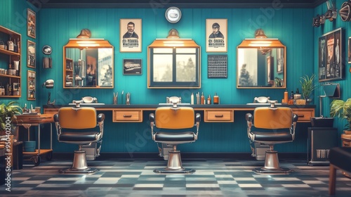 Retro Barbershop Interior Design