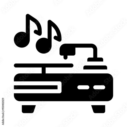 turntable glyph icon