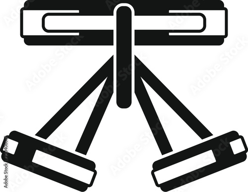 Trx training equipment hanging icon in simple style isolated on white background