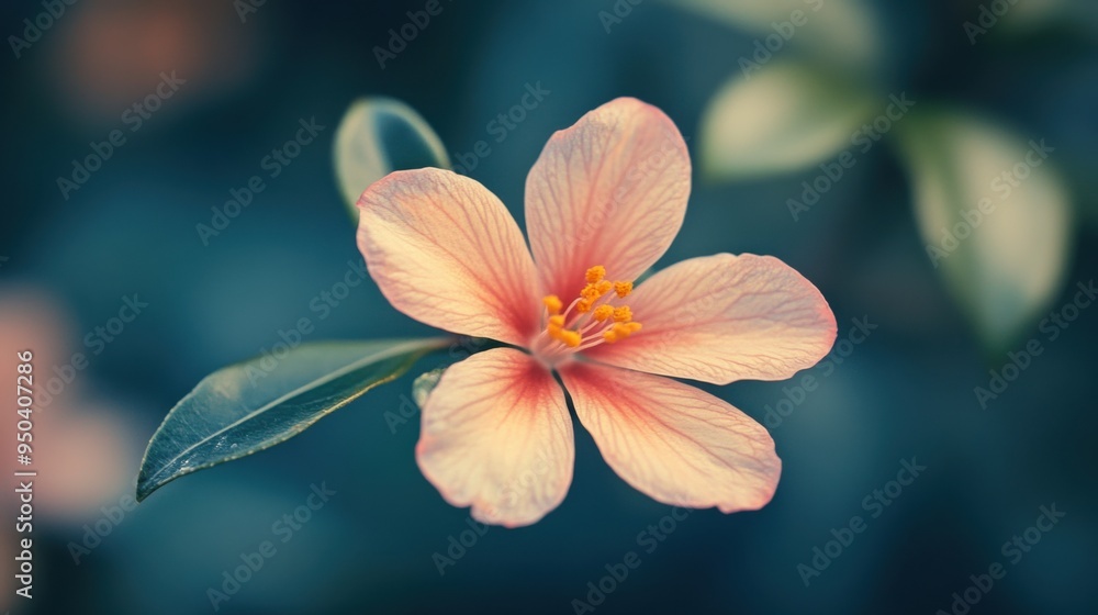 Fototapeta premium Delicate Pink Flower Closeup: Nature's Beauty in Bloom