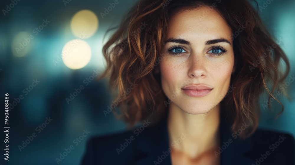 A confident woman with curly red hair gazes directly at the camera with intense eyes, set against a softly blurred background, emphasizing her strong presence. A confident woman with curly red hair gazes directly at the camera with intense eyes, set against a softly blurred background, emphasizing her strong presence.