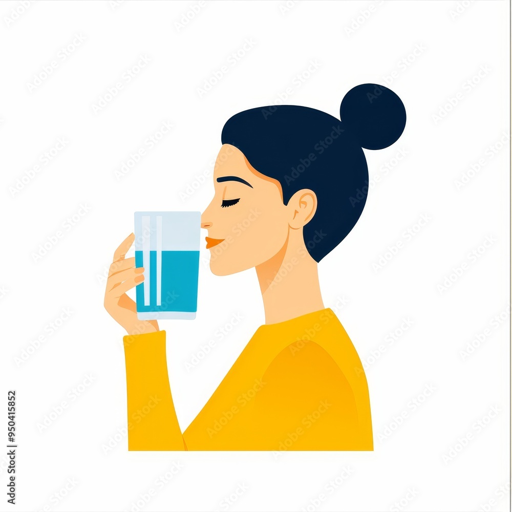 A man is drinking water from a cup A man is drinking water from a cup