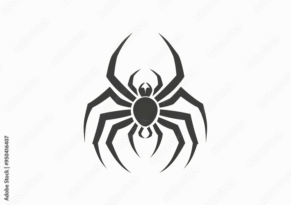 Spider on the background of a spider web. Sticker. Print design. Halloween spider poster. Vector illustration. Spider on the background of a spider web. Sticker. Print design. Halloween spider poster. Vector illustration.