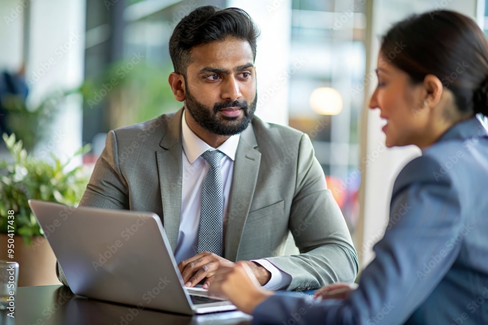 Indian Consultant Advising Client - An Indian consultant advising a client in a business setting.
Indian Consultant Advising Client - An Indian consultant advising a client in a business setting.