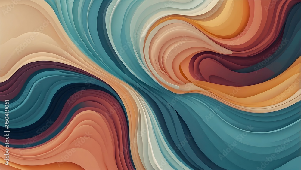 Chromatic Currents: A mesmerizing flow of vibrant paper waves, meticulously crafted in a captivating 3D render. This abstract masterpiece evokes the fluidity of emotions, the beauty of nature's curves Chromatic Currents: A mesmerizing flow of vibrant paper waves, meticulously crafted in a captivating 3D render. This abstract masterpiece evokes the fluidity of emotions, the beauty of nature's curves