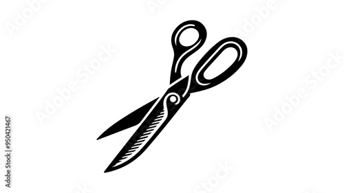 Scissor silhouette vector illustration.