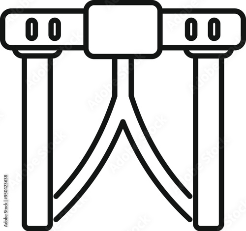 Cricket wicket bails icon representing the target for the bowler trying to dismiss the batsman during a cricket match