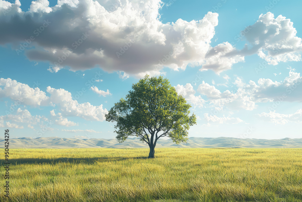 A solitary tree stands tall in a sprawling golden field under a brilliant sky, evoking serenity and peaceful solitude in nature. A solitary tree stands tall in a sprawling golden field under a brilliant sky, evoking serenity and peaceful solitude in nature.