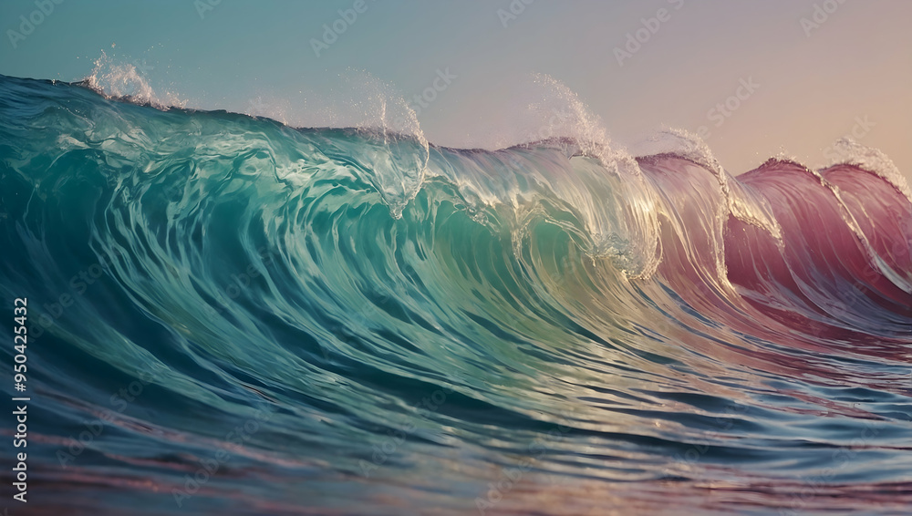 Ocean's Embrace: A majestic wave crashes with breathtaking power, its turquoise depths shimmering in the golden light of a setting sun, capturing the raw beauty and untamed energy of nature. Ocean's Embrace: A majestic wave crashes with breathtaking power, its turquoise depths shimmering in the golden light of a setting sun, capturing the raw beauty and untamed energy of nature.