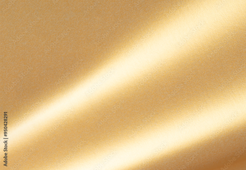 Obraz premium Golden color paper background, smooth glowing shining gold metal texture, wavy