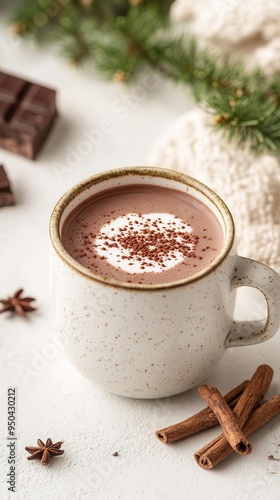 Alpenglow hot chocolate from Germany in a ceramic cup, hot chocolate, Germany, ceramic