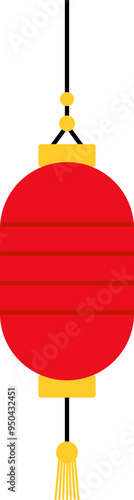 Free Download Flat Design Chinese lantern decoration - GFXLoad