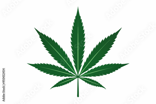 Marijuana cannabis hemp leaf icon, Marijuana leaf vector silhouette
