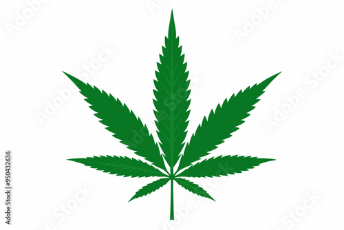 Marijuana cannabis hemp leaf icon, Marijuana leaf vector silhouette

