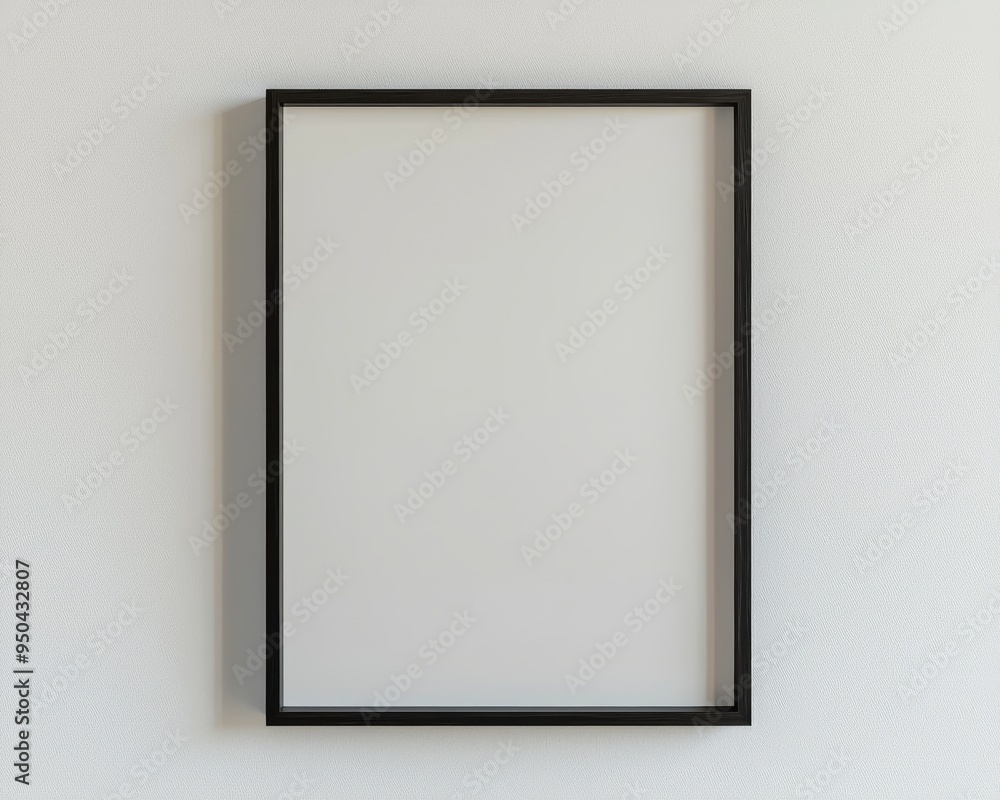 A Black Frame Against a White Wall Minimalist Perspective Centered Composition Empty Canvas Potential and Opportunity A Black Frame Against a White Wall Minimalist Perspective Centered Composition Empty Canvas Potential and Opportunity