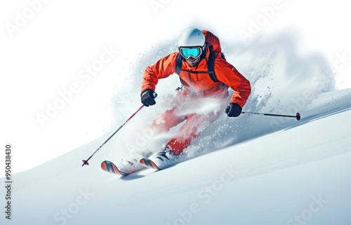 PNG Dynamic skier border, transparent background