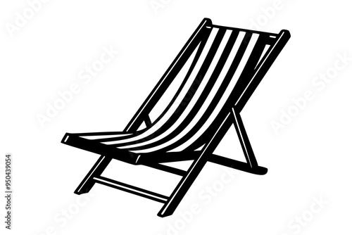 Beach Chair Summer silhouette vector illustration