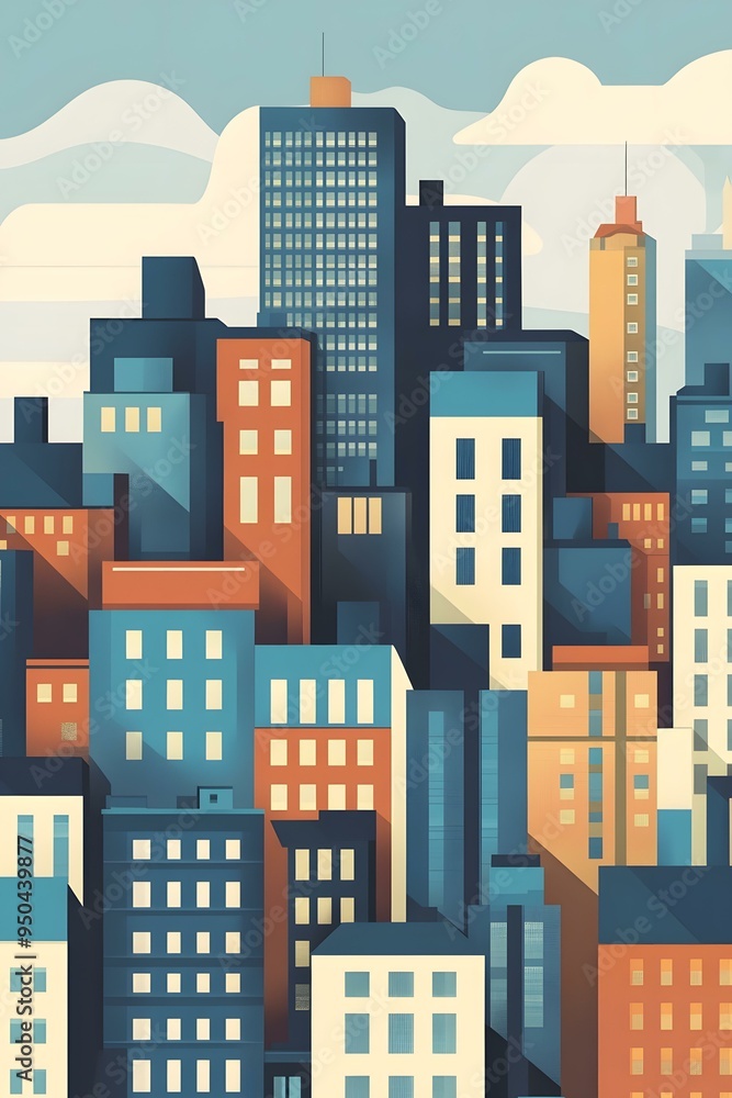 Modern City Skyline Illustration
