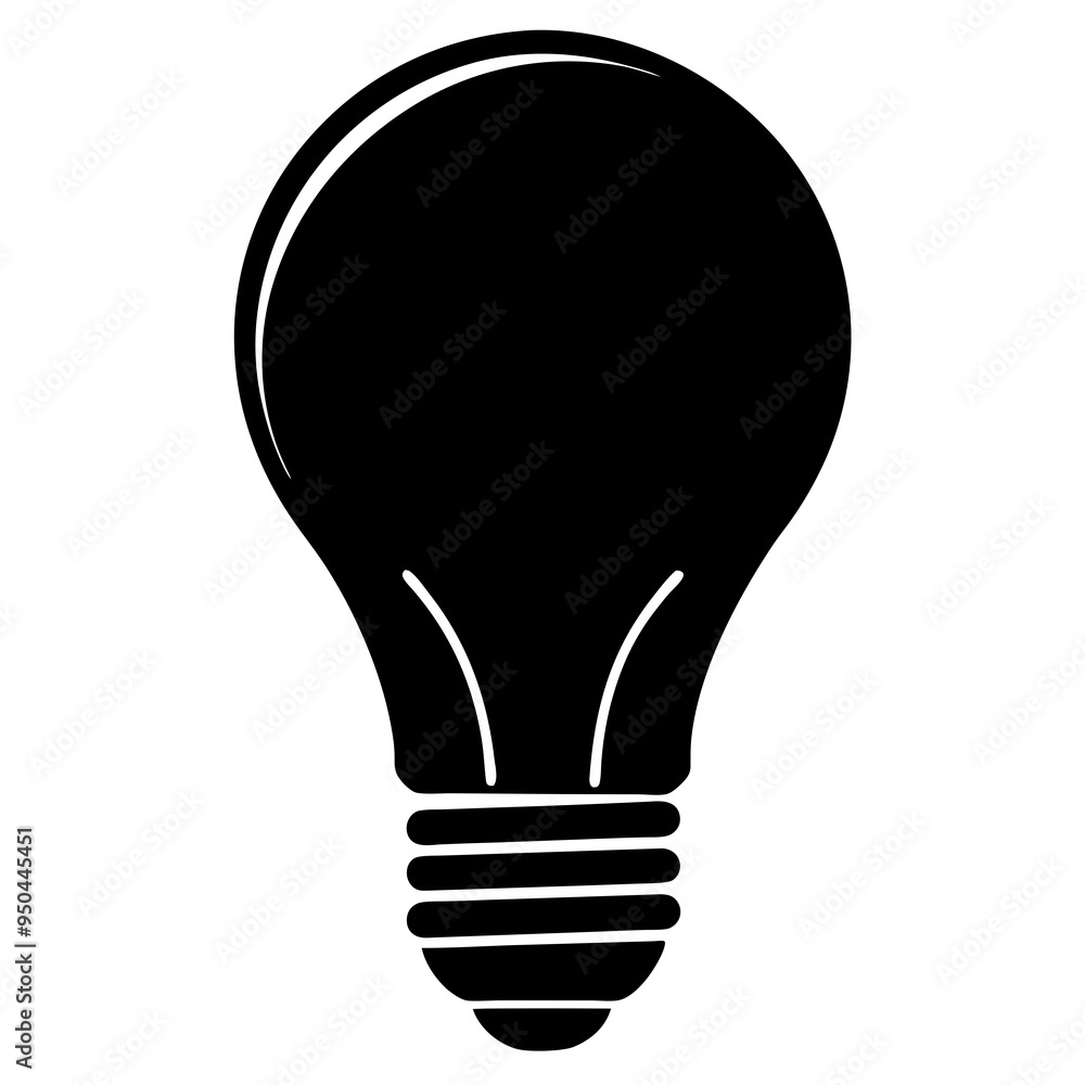 Light Bulb Vector Silhouette Light Bulb Vector Silhouette