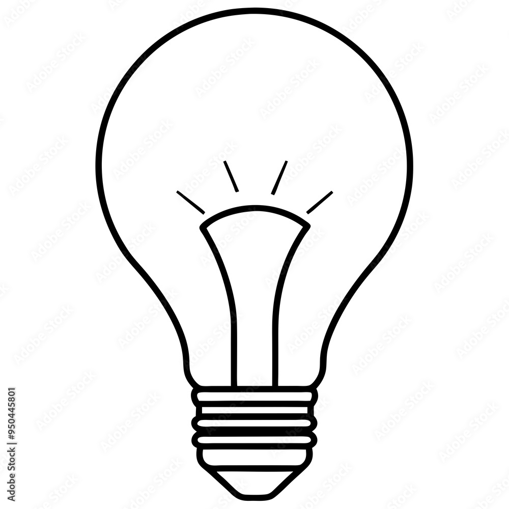 Light Bulb Vector Silhouette Light Bulb Vector Silhouette