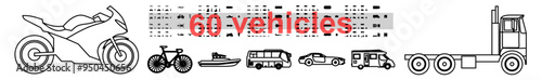 vehicle vector set collection illustration travel transportation