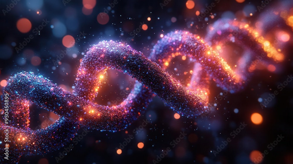 abstract music visualization dnainspired molecular structure neon colors digital art abstract music visualization dnainspired molecular structure neon colors digital art