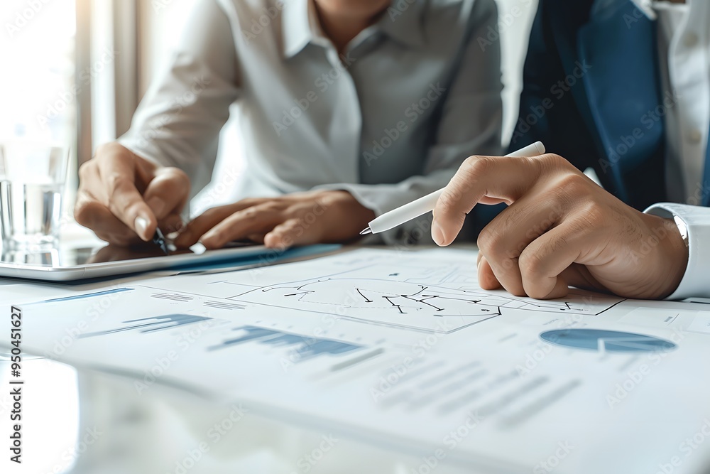 Business Team Analyzing Charts and Graphs Business Team Analyzing Charts and Graphs